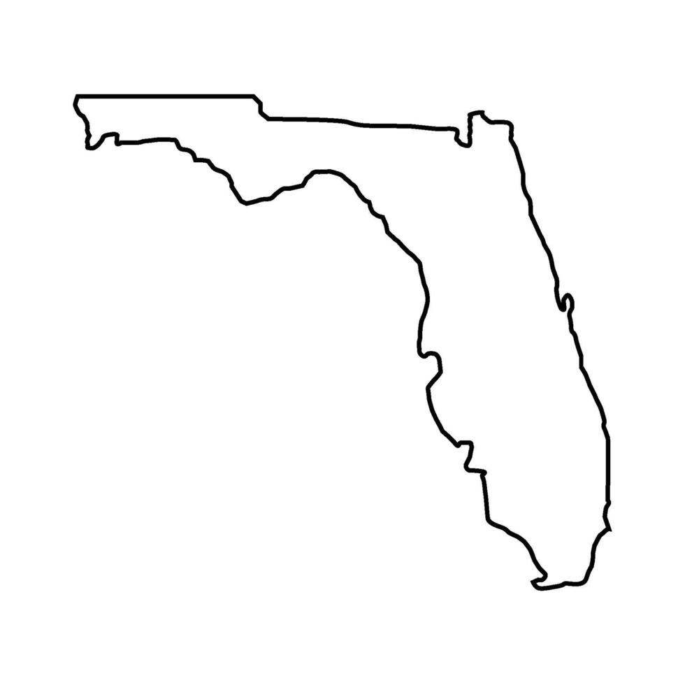 Florida carta geografica nel vettore