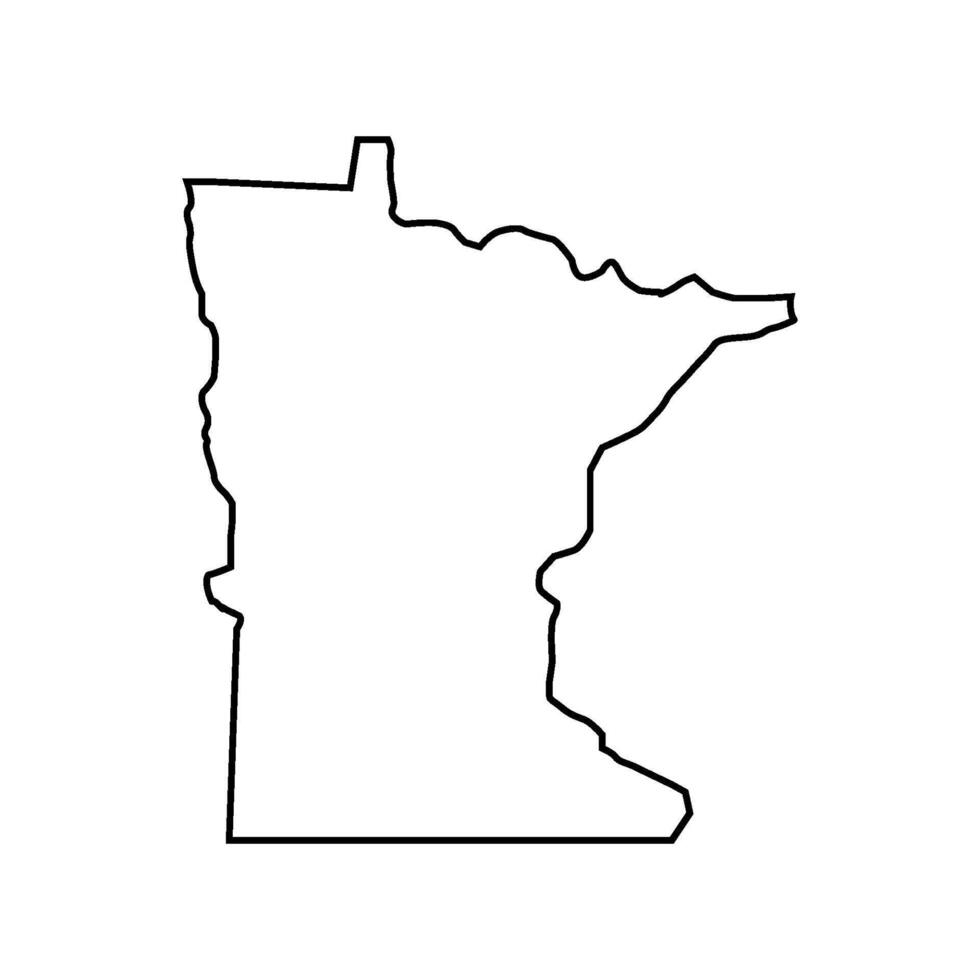 Minnesota carta geografica nel vettore