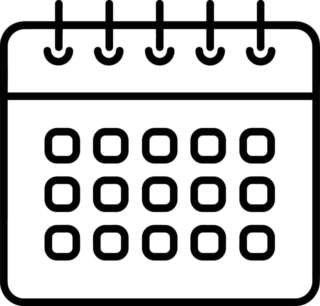 calendario icona simbolo Immagine vettore