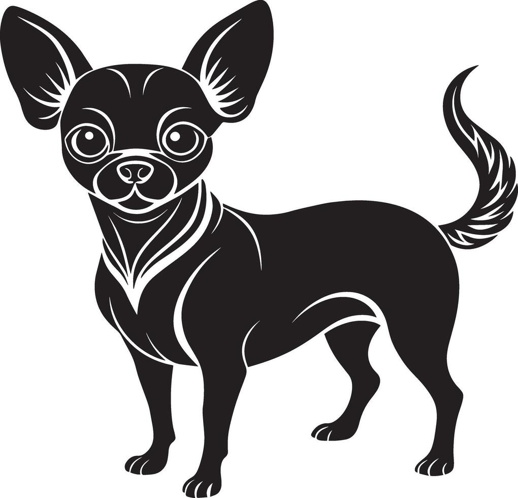 chihuahua bianca sfondo, illustrazione vettore