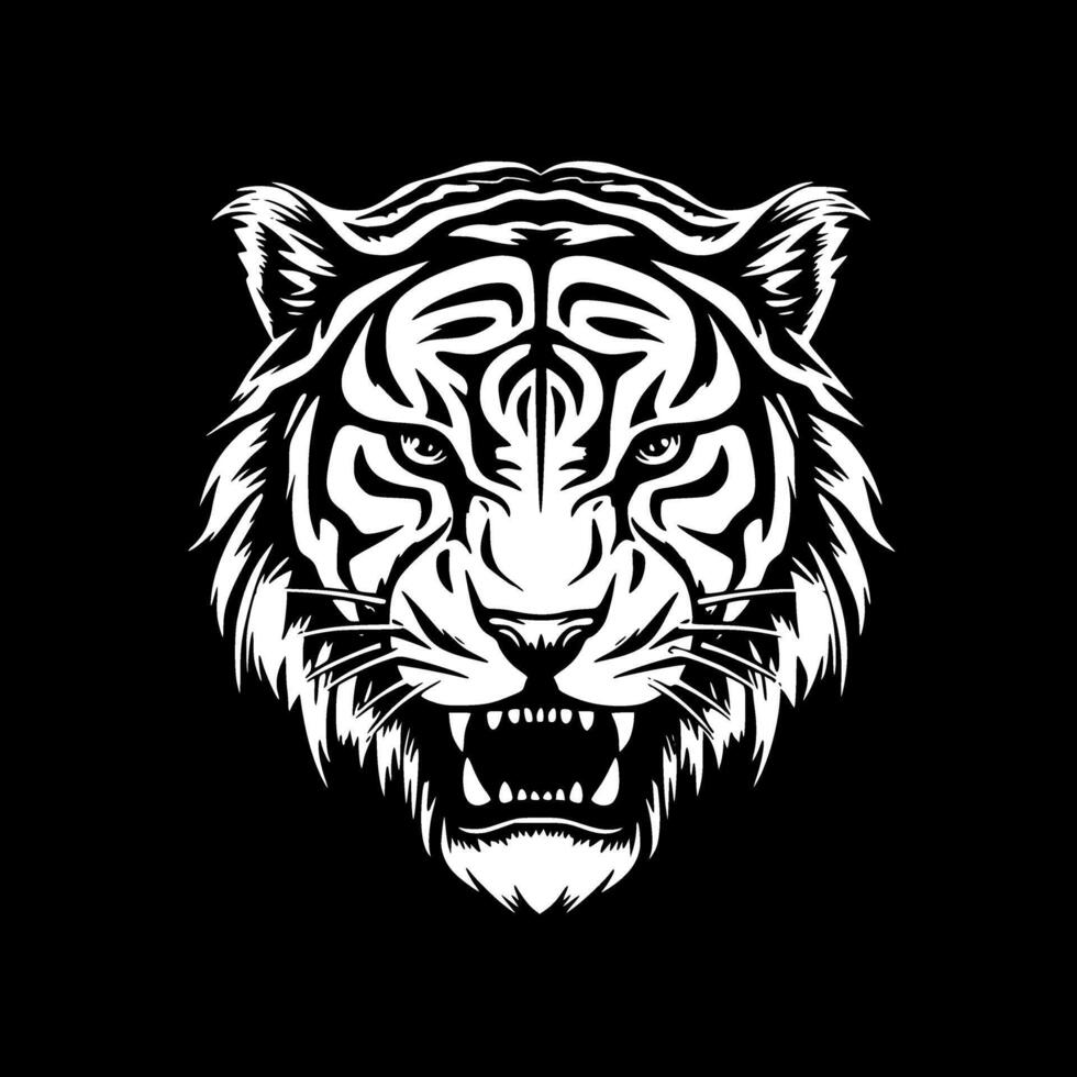 tigre - minimalista e piatto logo - illustrazione vettore