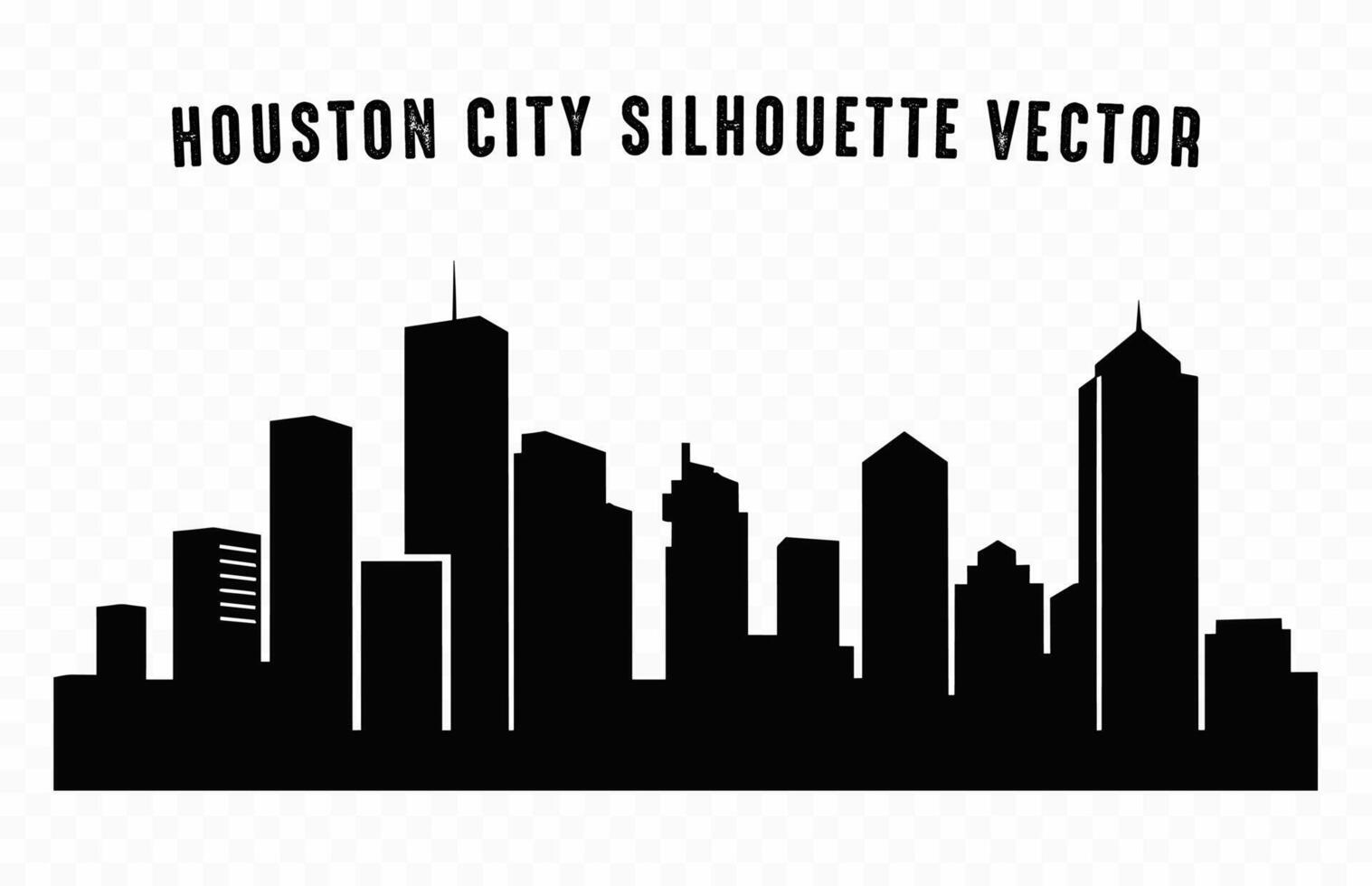 houston città orizzonte nero e bianca silhouette vettore