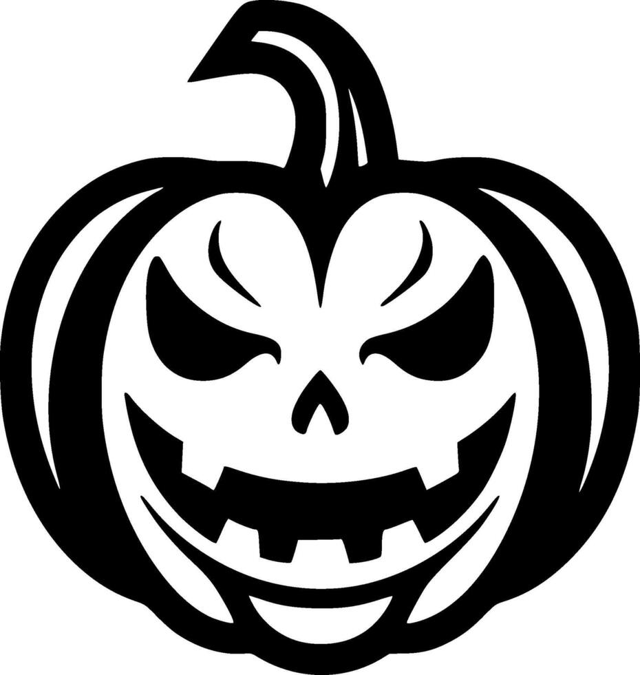 Halloween - nero e bianca isolato icona - illustrazione vettore