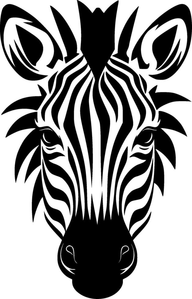 zebra, minimalista e semplice silhouette - illustrazione vettore