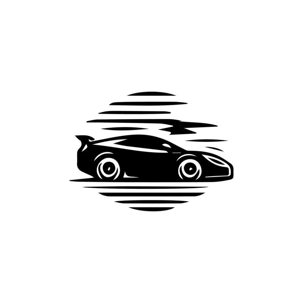 gli sport auto logo icona. il motore veicolo silhouette emblemi. auto box auto concessionaria marca identità design elementi. illustrazioni. vettore