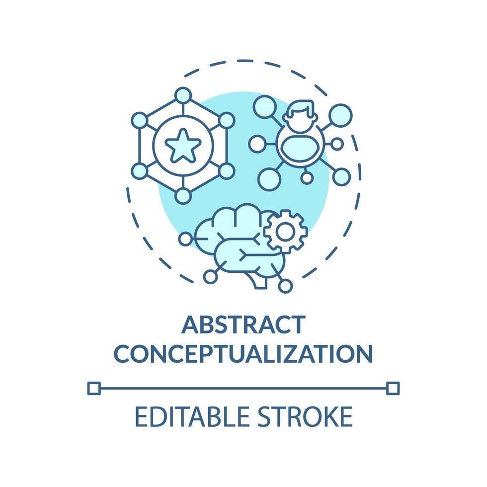 astratto concettualizzazione morbido blu concetto icona. sintetizzando riflessi in idee, teorie. il giro forma linea illustrazione. astratto idea. grafico design. facile per uso nel presentazione vettore