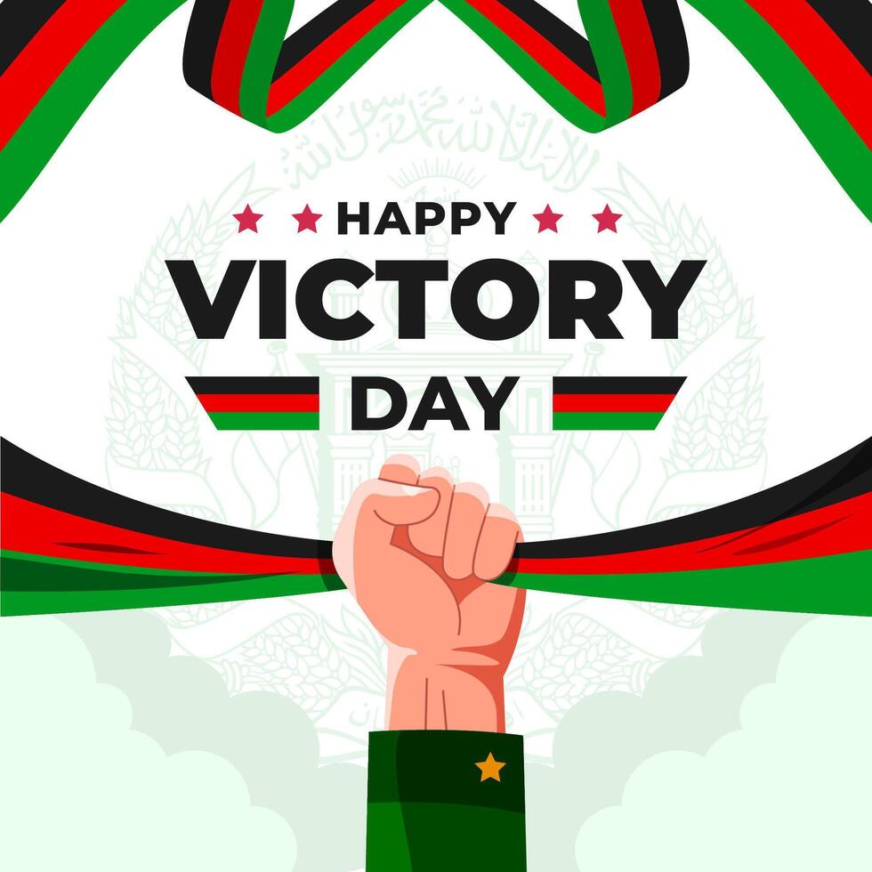 contento vittoria giorno illustrazione sfondo. celebrazione di afghanistan vittoria giorno. eps 10 vettore
