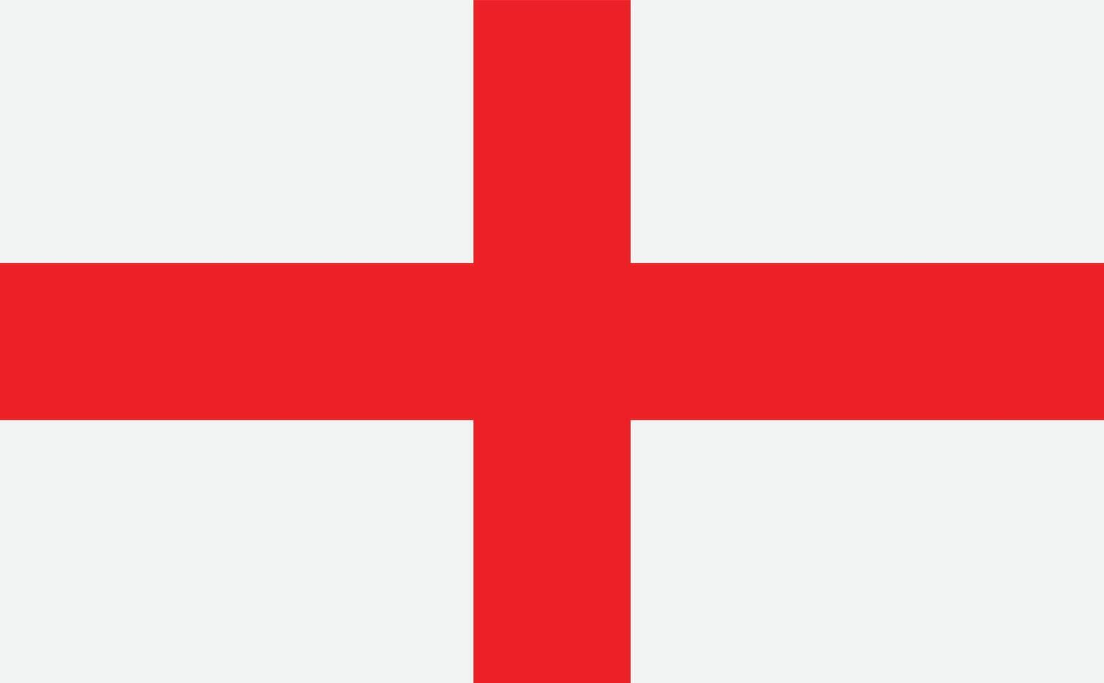 Inghilterra bandiera . Inghilterra nazionale bandiera isolato su bianca sfondo vettore