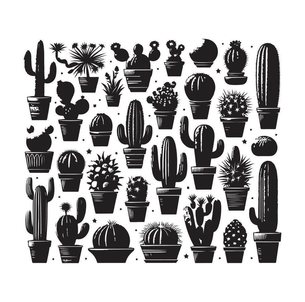 illustrazione stabilita del cactus vettore