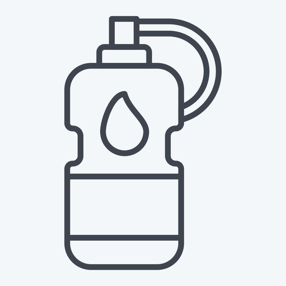 icona acqua bottiglia. relazionato per calcio simbolo. linea stile. semplice design illustrazione vettore