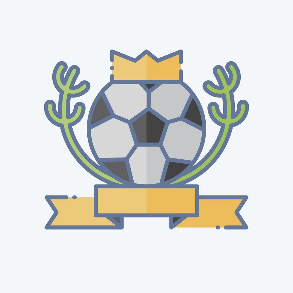 icona campionato. relazionato per calcio simbolo. scarabocchio stile. semplice design illustrazione vettore