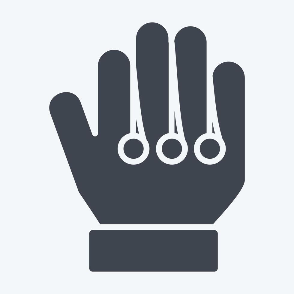 icona obbiettivo custode guanti. relazionato per calcio simbolo. glifo stile. semplice design illustrazione vettore