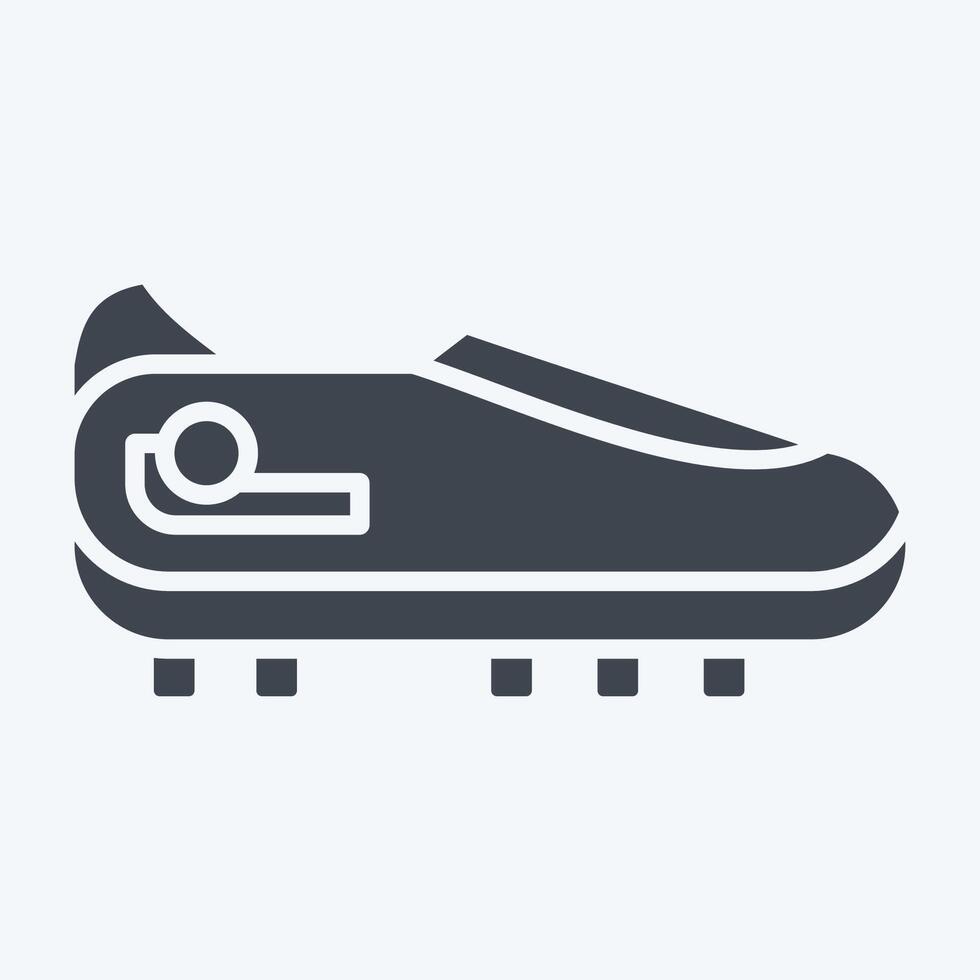 icona scarpe. relazionato per calcio simbolo. glifo stile. semplice design illustrazione vettore