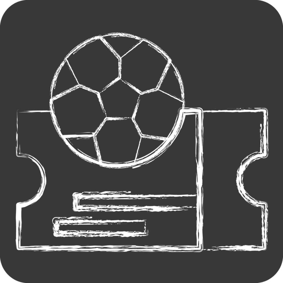 icona biglietto. relazionato per calcio simbolo. gesso stile. semplice design illustrazione vettore