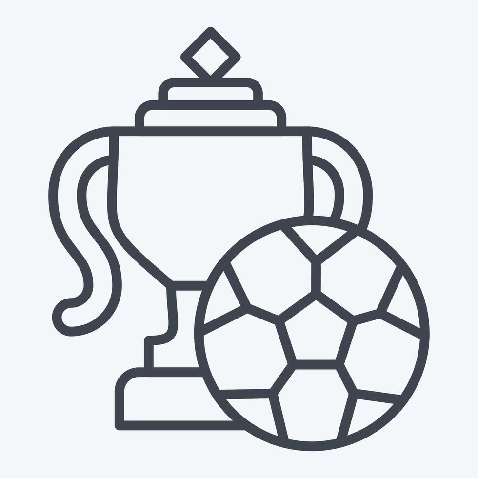 icona trofeo. relazionato per calcio simbolo. linea stile. semplice design illustrazione vettore