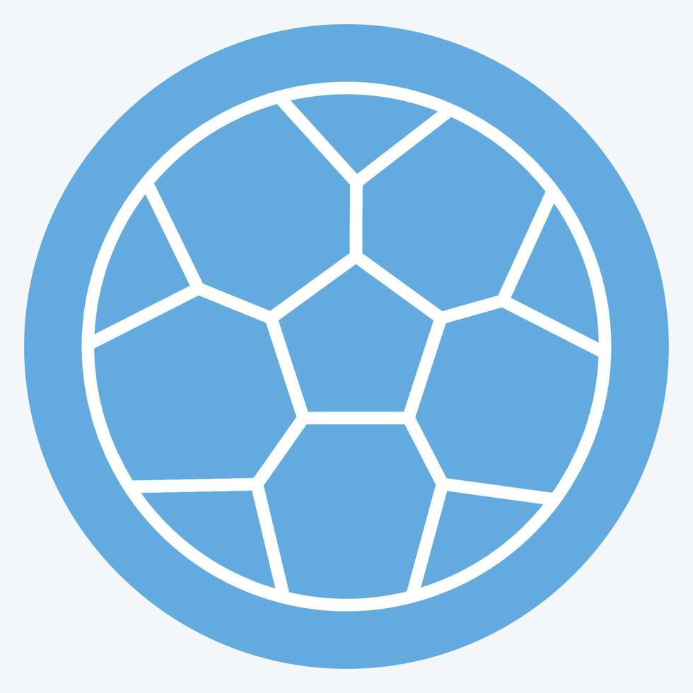 icona calcio. relazionato per calcio simbolo. blu occhi stile. semplice design illustrazione vettore