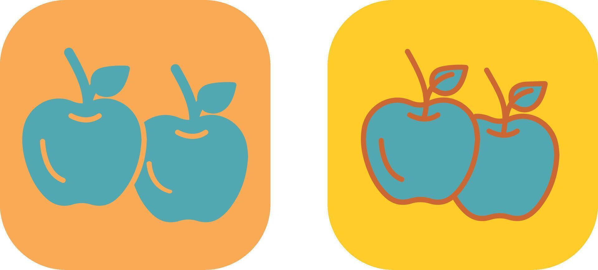disegno dell'icona della mela vettore