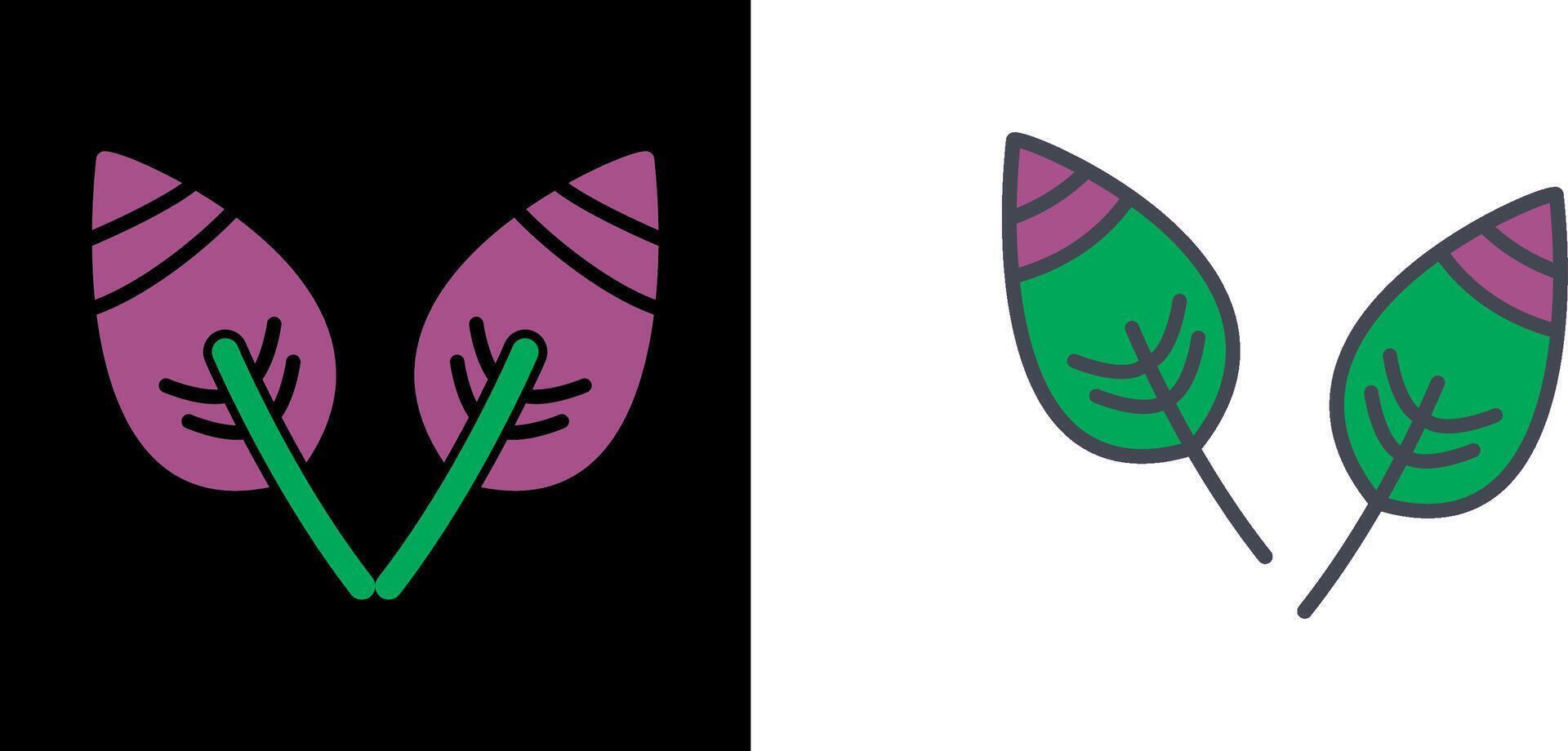 disegno dell'icona di foglie vettore