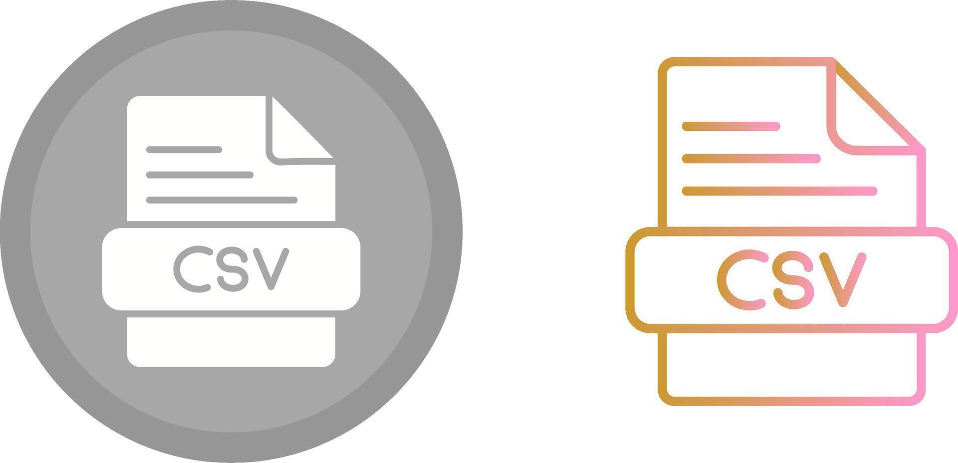 csv icona design vettore