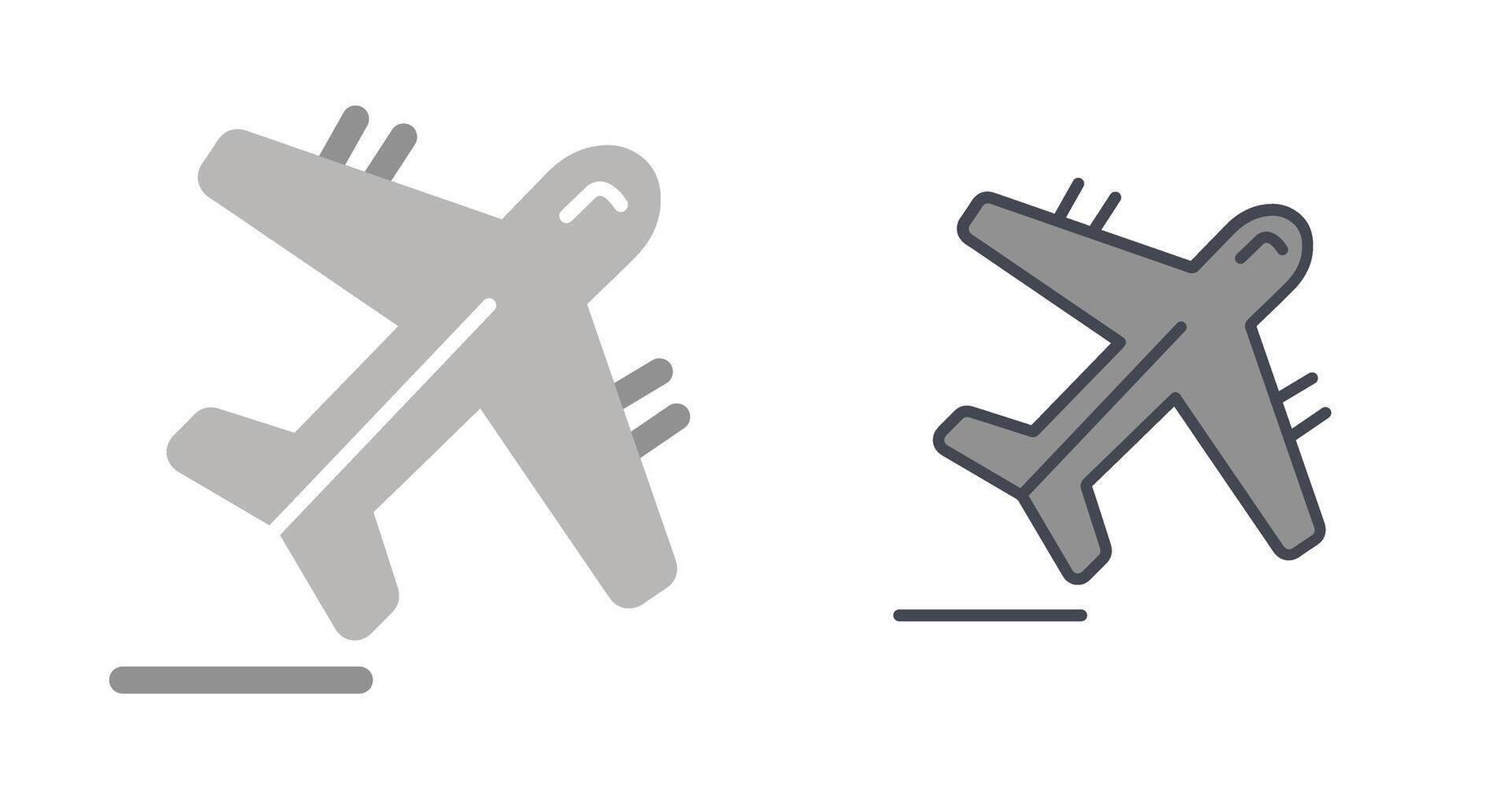 disegno dell'icona dell'aeroplano vettore