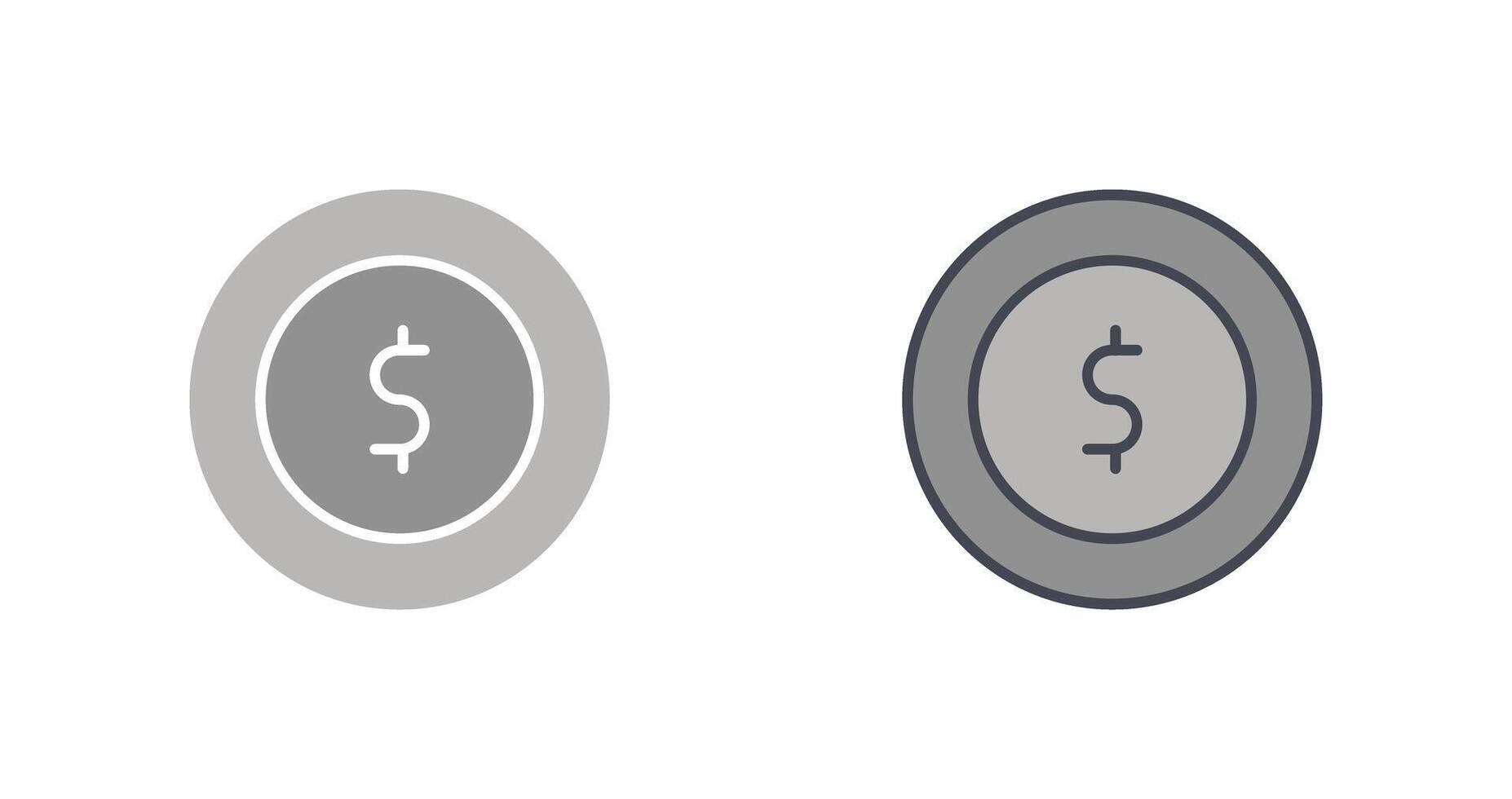 monete icona design vettore