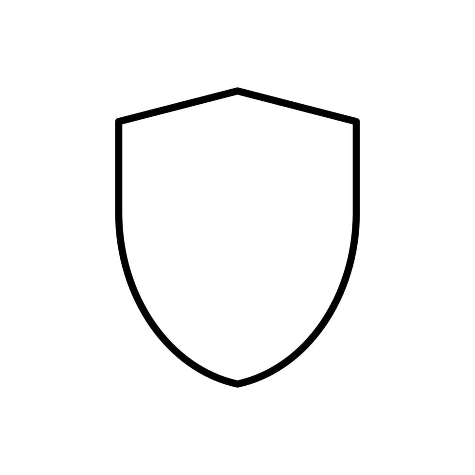 icona di protezione. segno di interfaccia universale. segno e simbolo dello scudo. vettore