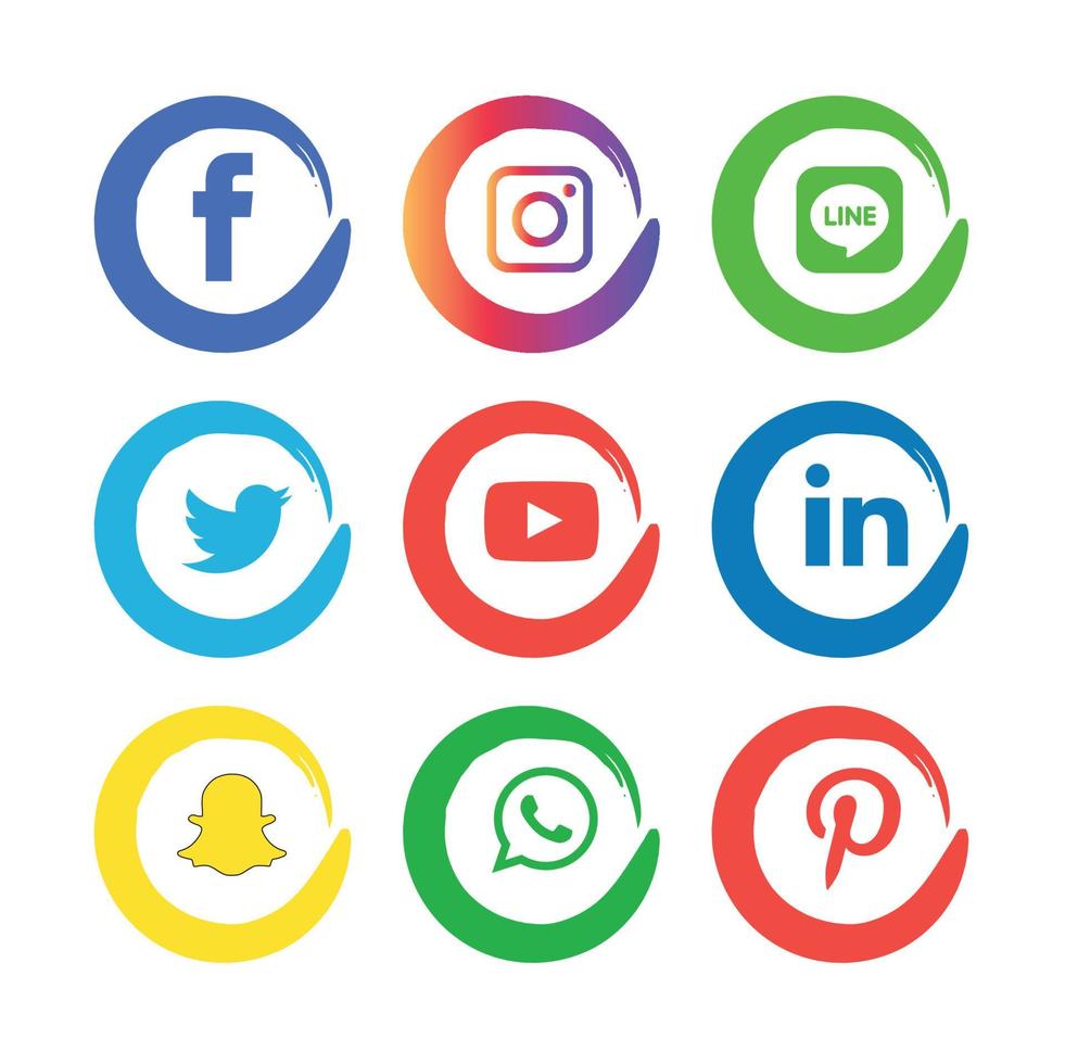 social media icone piatte tecnologia, rete. sfondo gruppo faccina sorridente vendita. condividi, mi piace, illustrazione vettoriale twitter, youtube, whatsapp, snapchat, facebook, instagram, tiktok, tok