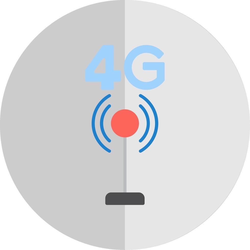 4g piatto scala icona vettore