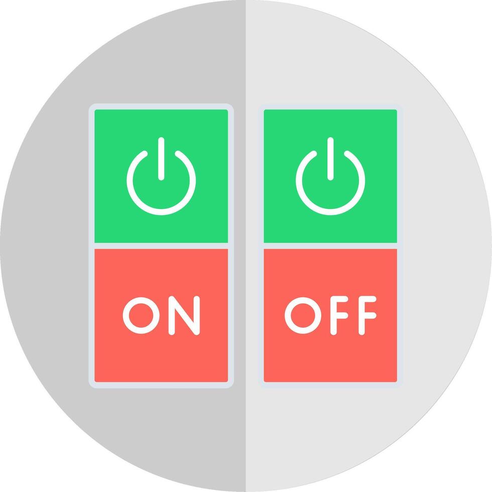 interruttore piatto scala icona vettore