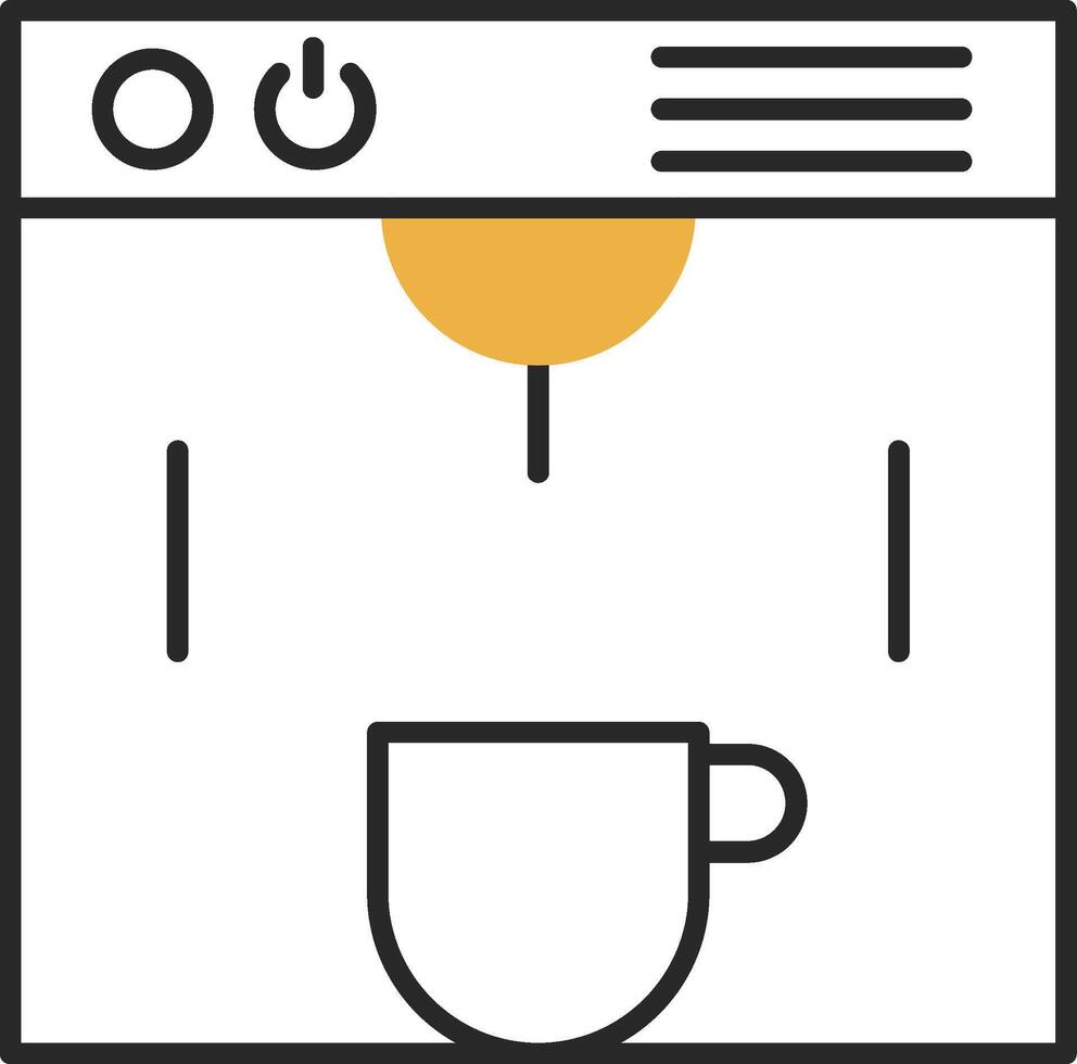 coffe creatore spellato pieno icona vettore