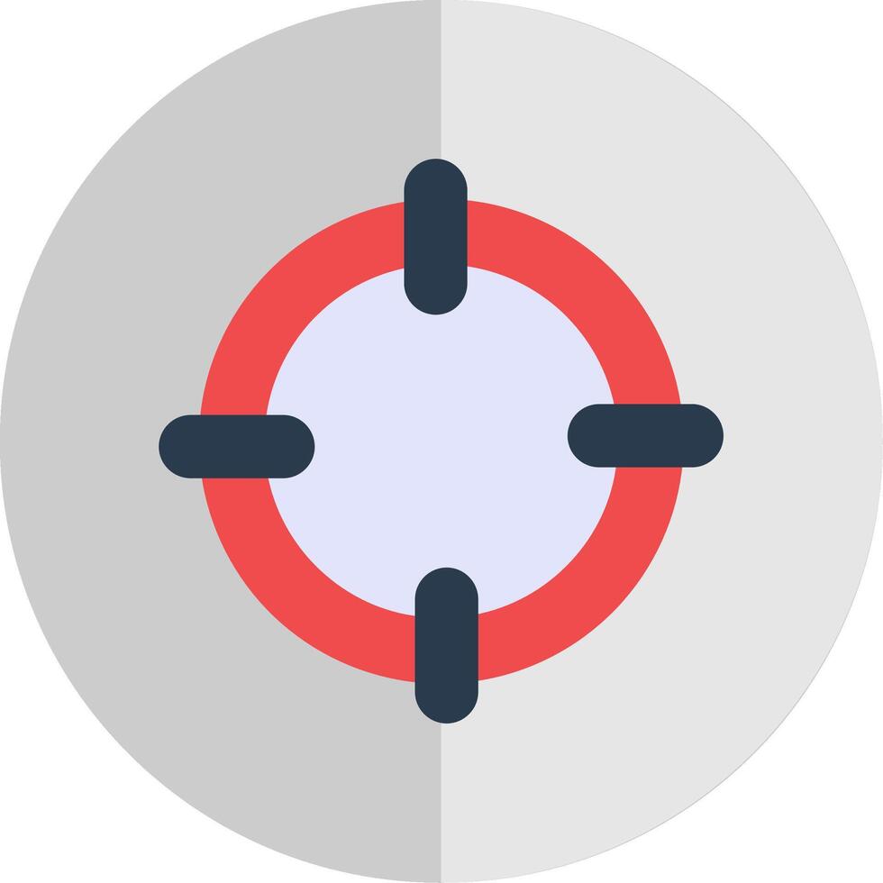 obbiettivo piatto scala icona vettore