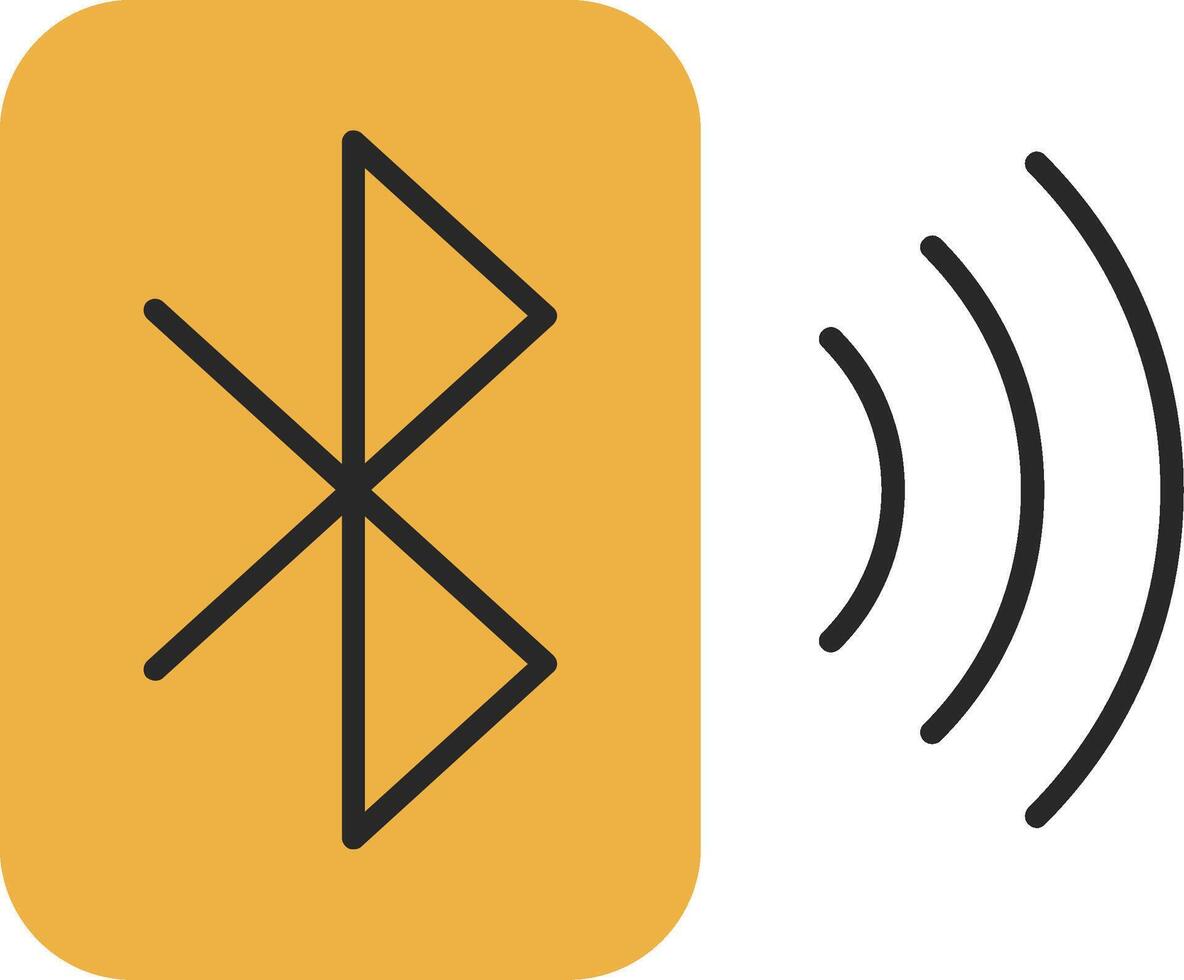 Bluetooth spellato pieno icona vettore
