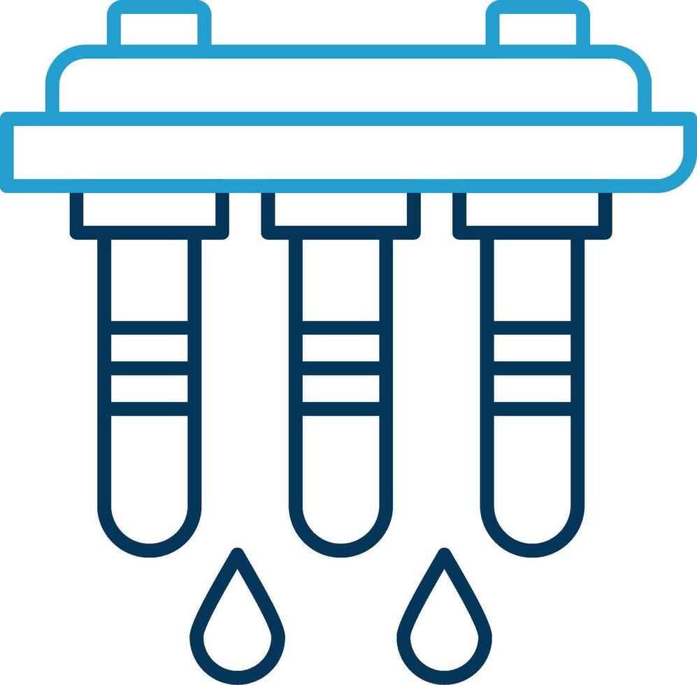 acqua filtro linea blu Due colore icona vettore