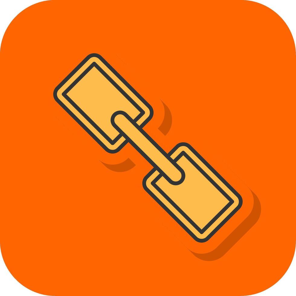 collegamento pieno arancia sfondo icona vettore
