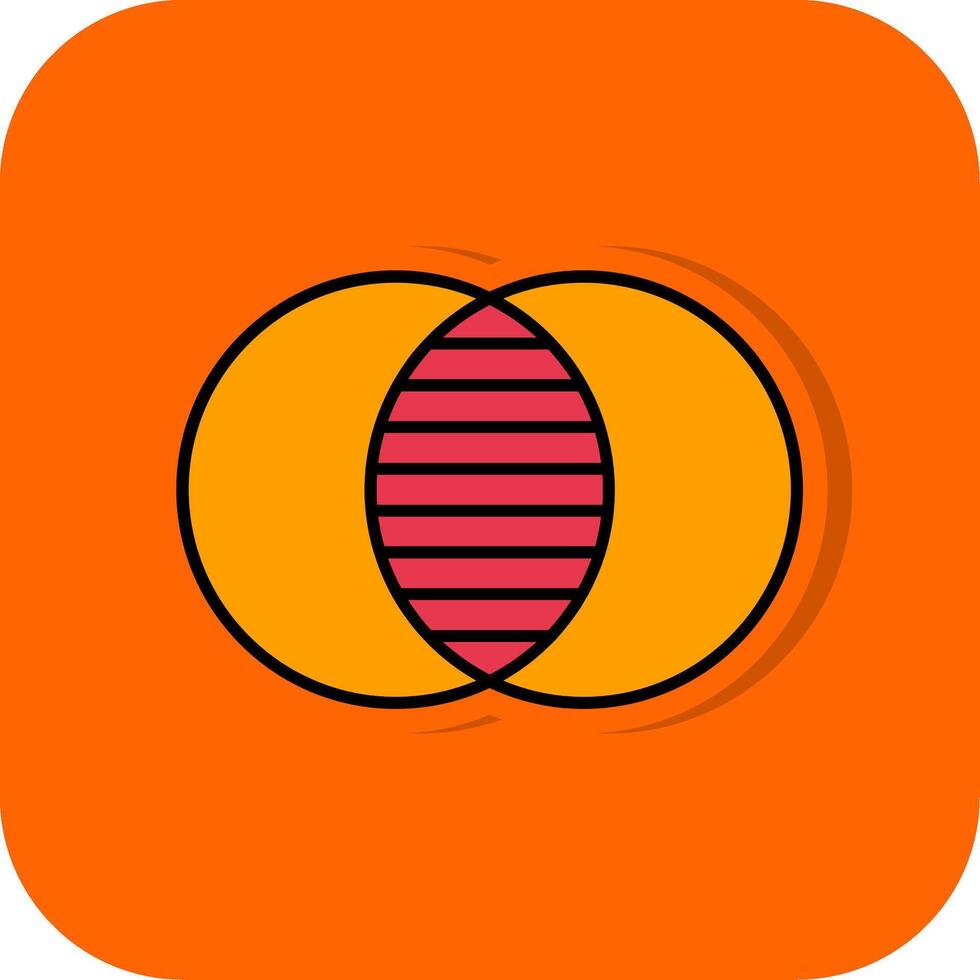 sovrapposizione pieno arancia sfondo icona vettore