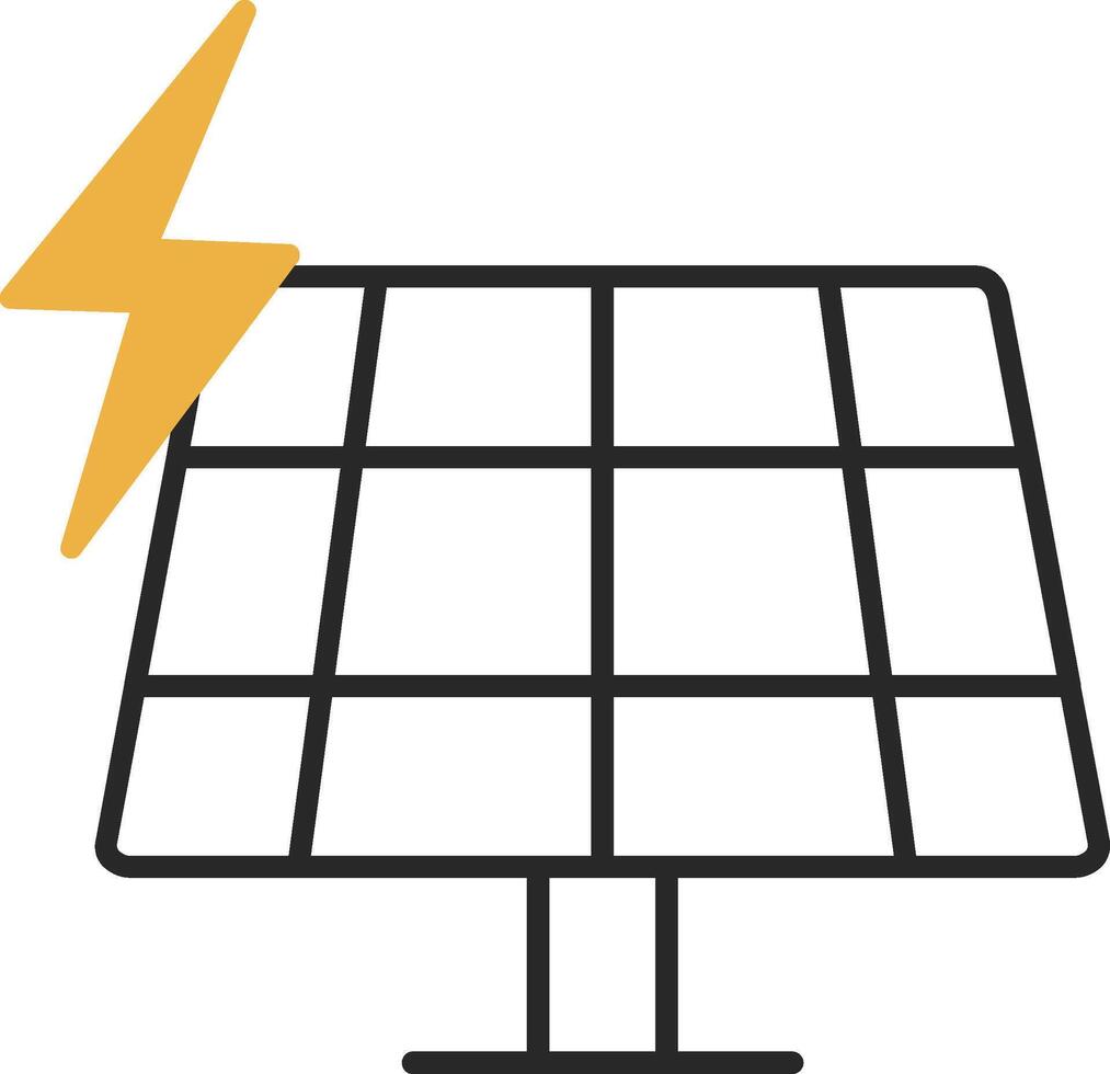 solare pannello spellato pieno icona vettore