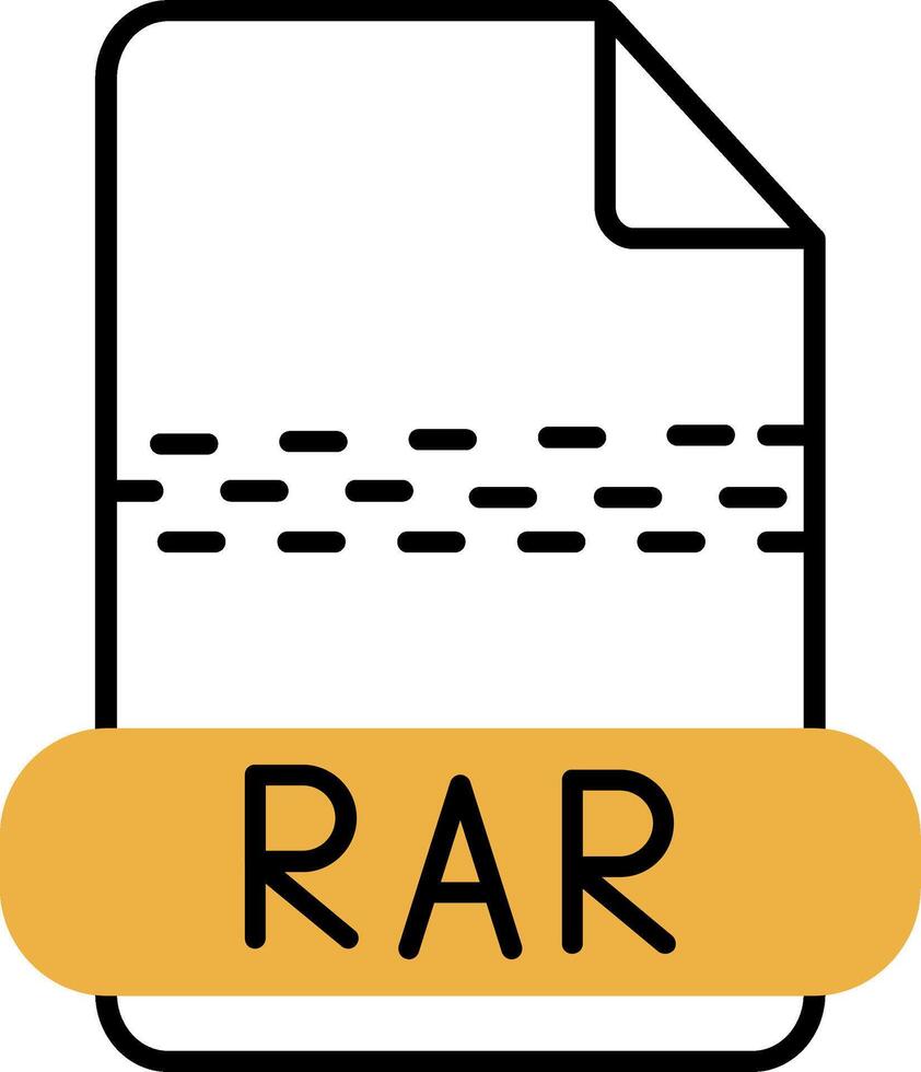 rar spellato pieno icona vettore