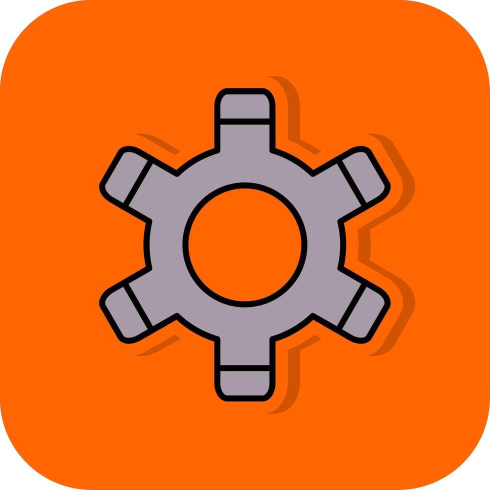 ambientazione pieno arancia sfondo icona vettore