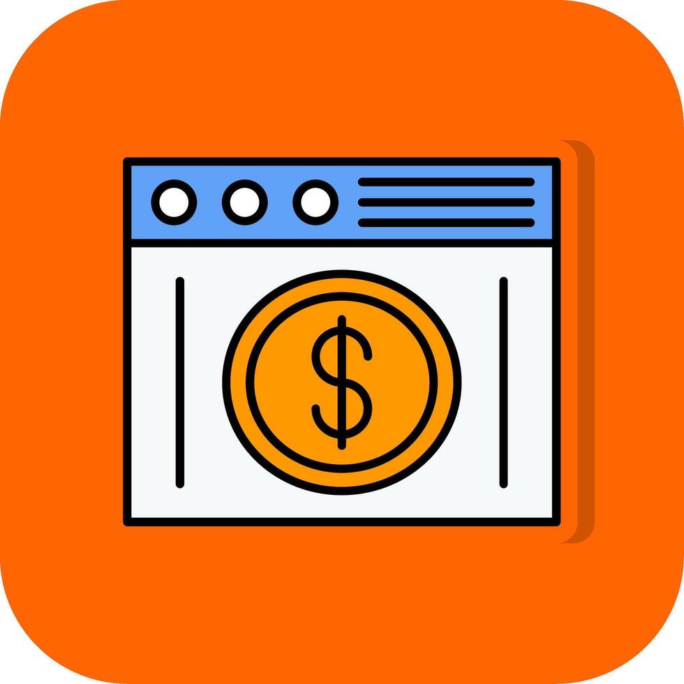 bilancio pieno arancia sfondo icona vettore