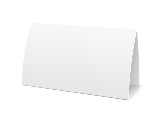 Carta del tavolo di carta, modello del segno vettore