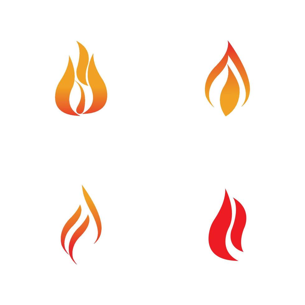 fuoco con illustrazione dell'icona di vettore del logo della fiamma