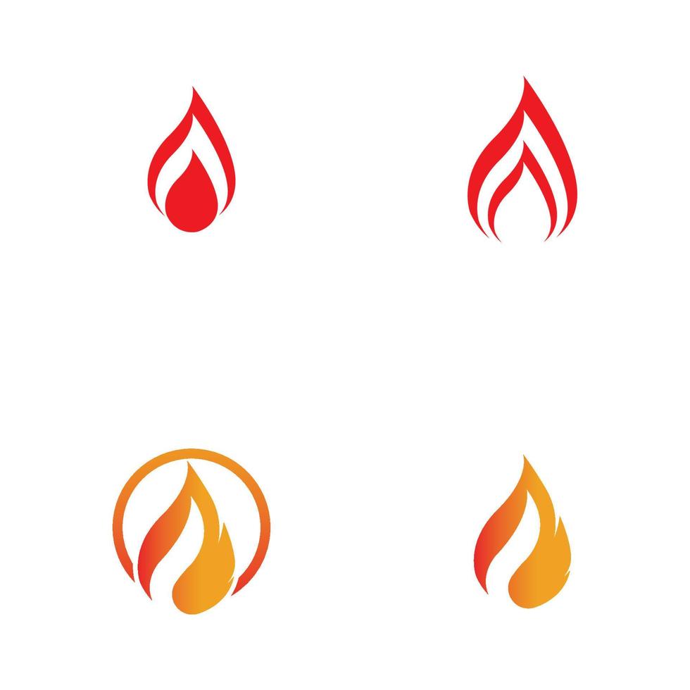 fuoco con illustrazione dell'icona di vettore del logo della fiamma