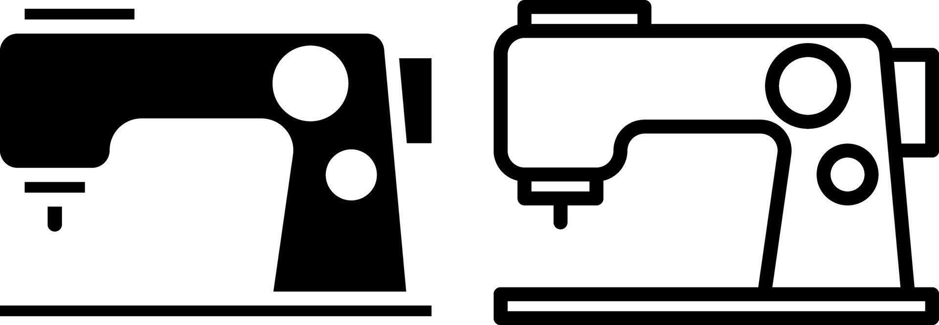 cucire macchina icona, cartello, o simbolo nel glifo e linea stile isolato su trasparente sfondo. illustrazione vettore