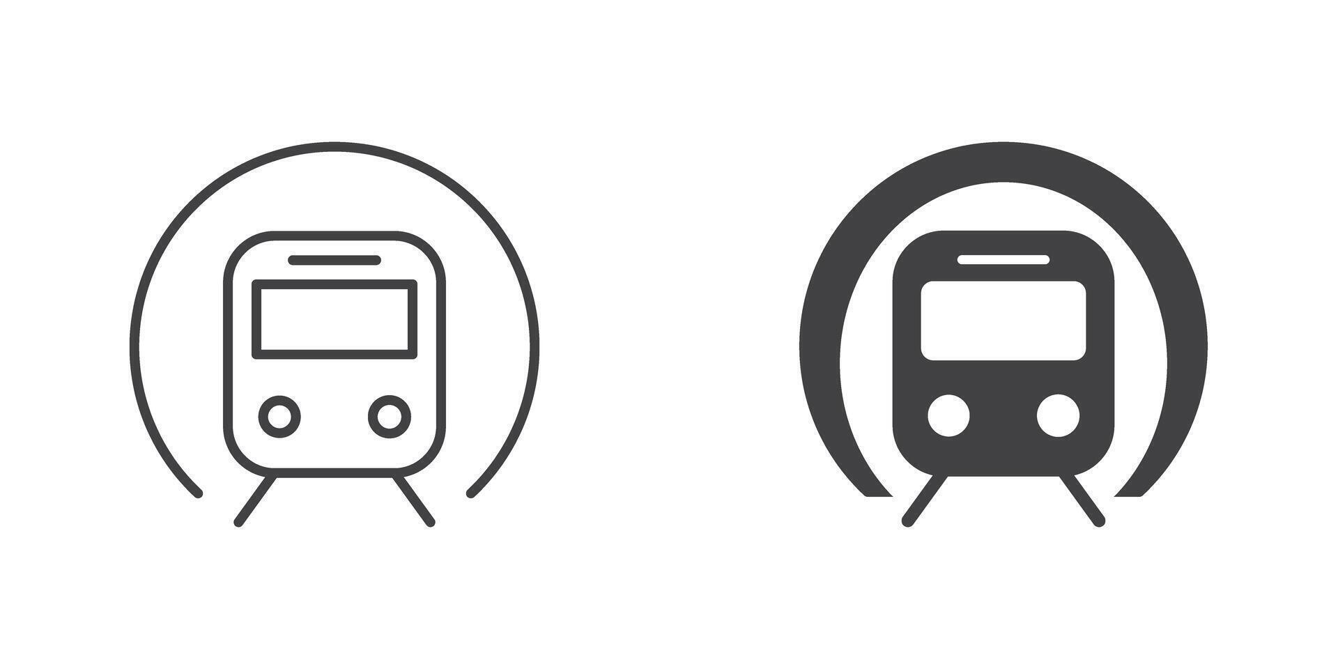 la metropolitana treno icona nel piatto stile. metropolitana illustrazione su isolato sfondo. trasporto cartello attività commerciale concetto. vettore