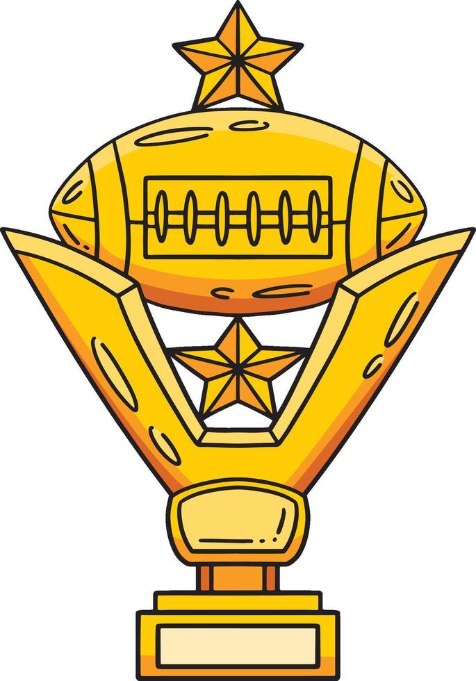 americano calcio trofeo cartone animato colorato clipart vettore