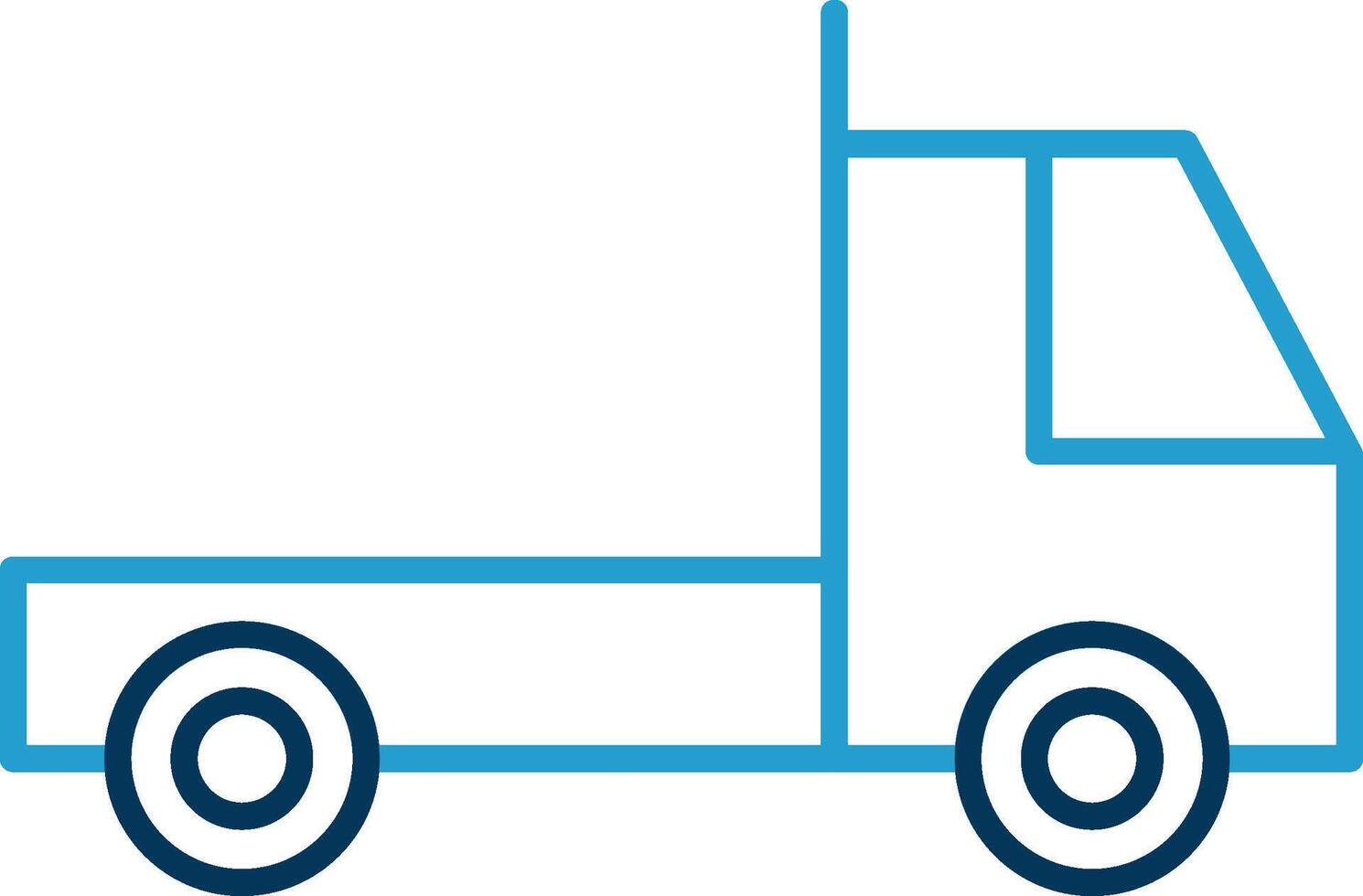 camion linea blu Due colore icona vettore