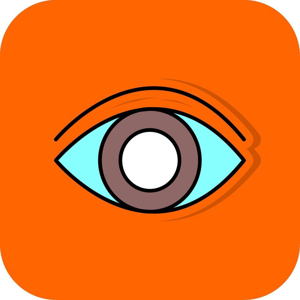 Visualizza pieno arancia sfondo icona vettore