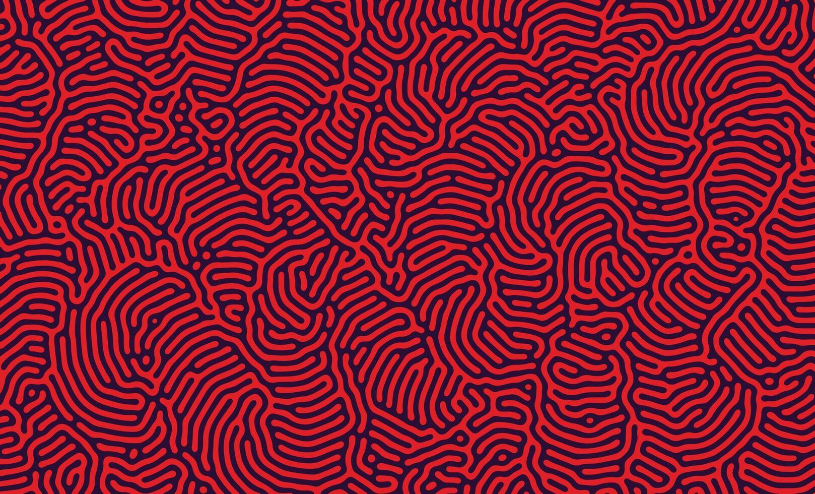 nero e rosso irregolare biologico Linee turing modello sfondo design vettore