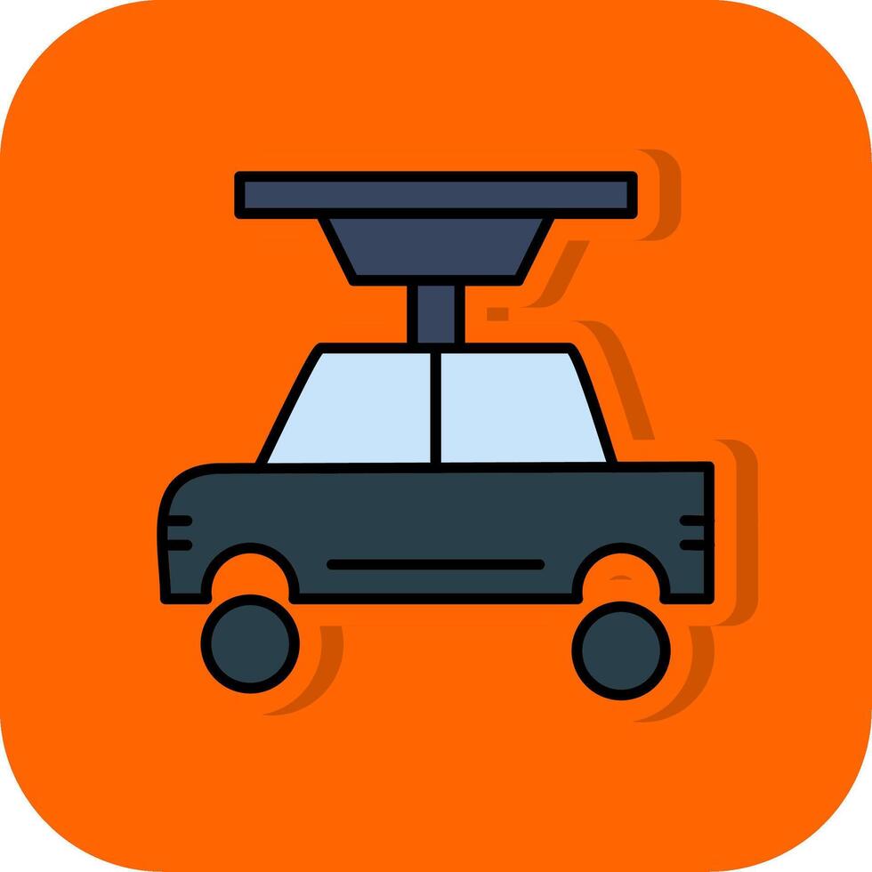 auto riparazione pieno arancia sfondo icona vettore