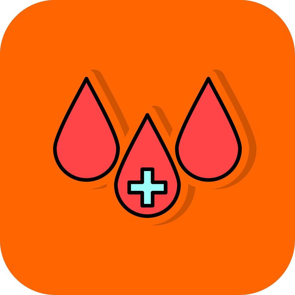 sangue pieno arancia sfondo icona vettore